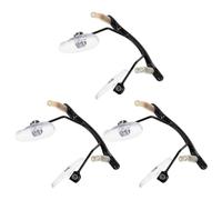 EXAOMBLE 3pcs Frameless Glasses Nose Pads Replacement Kit for Rimless Eyewear, Metal and Acrylic Material with Ergonomic Shape and Single Hole Design, Comfort Enhancing and Premium