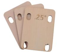 EXAOMBLE 3pcs Guitar Neck Shims Bass Neck Spacer Wood Material Quick Installation and Precise Adjustment Khaki Colour for Bassist and Guitarist Repair