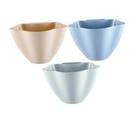 EXAOMBLE 3Pcs Hanging Kitchen Trash Bins Plastic Waste Containers Uncovered Wall-mounted Garbage Cans for Cabinet Doors Bedroom Living Storage Sundries Organizer Nordic Blue Pink Grey