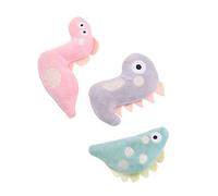 EXAOMBLE 3pcs Interactive Cat Teaser Toys Plush Pet Supplies Catnip Includes Snake Gray Dinosaur and for Fun Playtime Keeps Cats Mentally Stimulated and Engaged