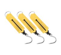 EXAOMBLE 3pcs Mechanical Luggage Scales 50kg 110lb Handheld Hanging Weight Measurement Tool with Hook for Household Use and Daily Transactions, Aluminium Alloy and Steel Construction