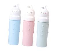 EXAOMBLE 3pcs Portable Toothbrush Toothpaste Holders Cute Cartoon Travel Cups for Couples Material for Business Trips Travel Airtight Design Keeps Toothbrushes Clean