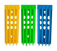 EXAOMBLE 3Pcs Racing Pigeon Foot Ring Rack Set with Yellow, Green, Blue Holders for Sorting and Organizing Pigeon Leg Bands Training Band Holder