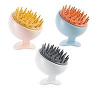 EXAOMBLE 3Pcs Scalp Massager Brush Hair Care Shampoo Brush for Deep Cleansing Itch Relief and Dandruff Removal Lightweight Easy to Hang