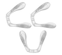 EXAOMBLE 3pcs Silicone U-Shaped Nose Pads for Glasses Eyewear Replacement with Screw-in Design, Comfortable Non-Slip Bridge Grip to Prevent Slipping and Reduce Burden on Nose for Outdoor
