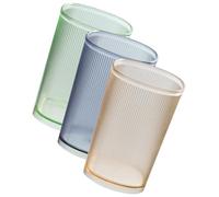 EXAOMBLE 3pcs Travel Cups Reusable Brush Cups Stackable Food Grade Pet Bathroom Supplies 500ml Capacity Matte Finish Design Lightweight for Family Gatherings