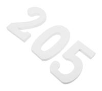 EXAOMBLE 3pcs White Wooden Number Slices for Crafts Unfinished Wood Slices Sign Board Decoration DIY Painting Versatile Craft Piece for Holiday Decor and Anniversaries