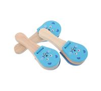EXAOMBLE 3pcs Wooden Percussion Animal Castanets Lightweight Easy Grip Instruments for Early Music Learning and Fine Motor Skill Development
