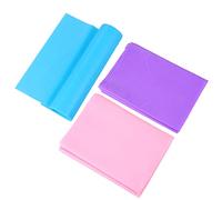 EXAOMBLE 3pcs Yoga Stretch Band Elastic Fitness Strap for Pulling for Flexibility Non Slip Grip for Various Yoga Techniques Pink Purple Blue