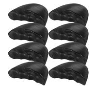 EXAOMBLE 4 Pairs Black Pu Shoe Toe Filler Inserts for Pumps and Sneakers, Unique Shape Cushion Pads to Prevent Heel Rubbing and Reduce Shoe Size, Comfortable Toe Guards for Men and Women