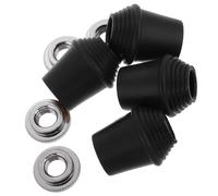 EXAOMBLE 4 Pcs Universal Drum Leg Stand Base with Threaded Rubber Feet and Locking Nuts for Floor Drum Legs Wear-resistant Alloy Suitable for Gigs and Outdoor Performances