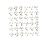 EXAOMBLE 400PCS Silver Three Leaf Hollow Flower Bead Caps DIY Jewelry Making Accessories for Earrings Bracelets Necklaces Multi Purpose Metal Findings for Home and Store Crafting Supplies