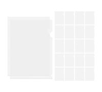 EXAOMBLE 40pcs Plastic File Folders with L-Shaped Design for Document Protection and Simple Insertion, Folder Sleeves for Document Storage and School Projects