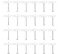 EXAOMBLE 45pcs White Abs Wall Hooks with Screws for Curtains and Window Screens, Easy Installation and Multimaterial Compatibility, for Homes and Stages Storage and Organization