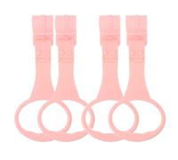 EXAOMBLE 4pcs Baby Pull up Rings for Walking Assistance Lightweight Pp Material Toddler Stand up Aid Toys Portable Pink Rings for Traveling