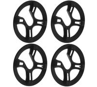 EXAOMBLE 4pcs Black Bicycle Sprocket Cover Chain Guard Screws, Thickened 4-Hole Crankset Protection for Mountain and Road Bikes, Narrow Wide Chainring Support