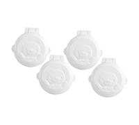 EXAOMBLE 4pcs Button Security Locks for Appliances Mechanical Safety Protection Covers with Firm Paste White Switch Guards to Prevent Pressing Devices Childproof for Washing Machine Car Key