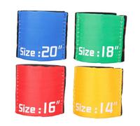 EXAOMBLE 4pcs Drum Cymbal Mute Pads Set with Foldable Polyester Material for Hearing Protection, for Practice at Home and Silent Drumming Sessions Random Color