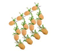 EXAOMBLE 4pcs Faux Potato Garland Lifelike Simulation Vegetable Decor for Home Kitchen Party Courtyard Restaurant Hanging Ornaments Foam Food Props