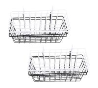 EXAOMBLE 4pcs Metal Bunny Hay Feeder Rack for Cage Hanging Sturdy Hay Holder for Rabbits Guinea Pigs Chinchillas to Reduce Waste White and Black