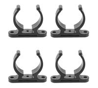 EXAOMBLE 4pcs Nylon Tube Tension Clamps Paddle Holders for 38~42mm Paddle Oar Lightweight Versatile Use Black Boating Outdoor Accessories