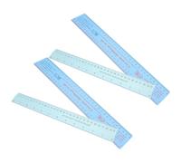 EXAOMBLE 4pcs Plastic Clay Shrinkage Ruler for Ceramics Modeling with Precise Measurement and Flexible Design, for Ceramic Modeling and Architectural Clay Projects