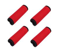 EXAOMBLE 4Pcs Red Detachable Anti-Slip Barbell Pads for Pull-Up Bars Gym Grip Covers Red Protective Handle Wraps for Dumbbells and Weightlifting Equipment