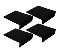 EXAOMBLE 4pcs Reusable Black PVC Chalkboards for Menu with Easy to Clean Surface, Mini Desktop Signs for Birthday Parties and Making Signs