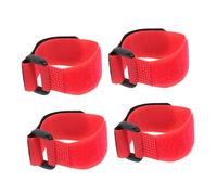 EXAOMBLE 4Pcs Rooster Crowing Collars Durable Neck Belt for Poultry Prevent Disturbing Neighbors Bright Red Design for Easy Identification Suitable for Roosters Ducks and Geese