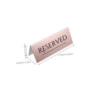 EXAOMBLE 4pcs Rose Gold Acrylic Reserved Seating Plaques Clear Guest Table Signs for Wedding Restaurant Event Dining Easy to Read Family Table Tents
