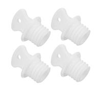 EXAOMBLE 4pcs Rubber Hot Water Sack Stoppers Water Bottles Cover Caps Universal Fit Sturdy Sealing Plugs White Versatile Use for Travel and Home