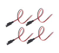 EXAOMBLE 4pcs Sae to Terminal Quick Connect Insulated Spade Crimp Terminals for Car Battery Extension Heavy Duty Vehicle Solar Panel Cable Connectors for Automotive Rv Applications