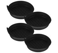 EXAOMBLE 4pcs Silicone Car Cup Mats Anti-slip and Anti-scald round Coasters Soft Silicone Material Creative Design for Automotive Drink Holders