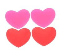EXAOMBLE 4Pcs Silicone Tennis Racket Dampeners Heart Shaped Vibration Absorbers for Strings Lightweight Easy to Install Reduces Hand Fatigue for Enhanced Comfort During Play