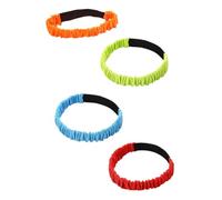 EXAOMBLE 4Pcs Three-legged Race Bands with Bright Colors Elastic and Wear-resistant Straps for Interaction Field Day Games and Comfortable Legged Race Straps