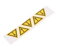EXAOMBLE 5 Pcs Warning Sign Stickers Triangle Exclamation Mark Yellow Black Pp Material Self Adhesive with Excellent Durability and Eye-catching Design for Dangerous Area Safety Use
