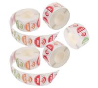 EXAOMBLE 5 Rolls Spicy Stickers Round Food Warning Labels with 4 Level Spice Level Guidance for Packages and Seasoning Jars, Copperplate Paper, Vivid Design for Kitchen and Food Labelling