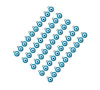 EXAOMBLE 50Pcs Double Sided Alloy Evil Eye Charms for Jewelry Making Unique Pendant Beads for DIY Necklaces and Earrings Durable and Creative Findings