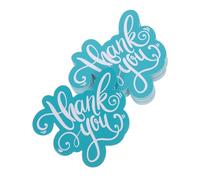 EXAOMBLE 50pcs Pink Thank You Cards for Small Business Customers Mini Thick Cardstock Appreciation Notes Unique Shape for Customer Orders Packaging Gratitude Expressing