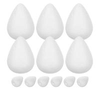 EXAOMBLE 50Pcs Small Foam Rose Buds White Polystyrene Craft Foams Mini Fake Flower Heads for DIY Wedding Shower Decorations Bridal Shower Floral Art Supplies and School Projects
