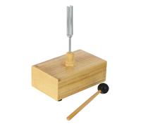 EXAOMBLE 512hz Wooden Resonance Tuning Fork Set with Steel Fork, Rubber Striker Mallet and Resonator Box for Acoustic Experiments and Sound Wave Verification, for Physics Students