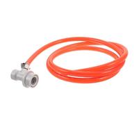 EXAOMBLE 5ft Brewing Hose with 5/16 Inch Ball Lock Disconnect and Clamp Red Co2 Tubing for Draft Beer Home Brewing Assembly for Beer Festival Celebration