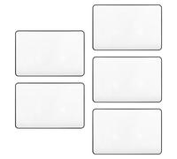 EXAOMBLE 5pcs 3X Reading Magnifier Bookmark Set, Crystal Flat PVC Magnification Sheet for Documents and Newspapers, Shatterproof Design, Portable for Travel and Craft Sewing Projects