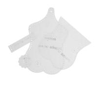 EXAOMBLE 5pcs Acrylic Leather Craft Stencil Templates for DIY Card Holder and Passport Holder Making, Classic Style, Easy to Use and Clean, Suitable for Beginners and Professionals