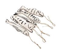 EXAOMBLE 5pcs Catnip Toys Crinkle Sound Paper Interactive Cat Plaything for Indoor Cats Includes Fat Fish Fish