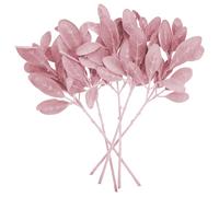 EXAOMBLE 5pcs Faux Flocking Green Leaves Decoration Artificial Plant Accessories for Home Use, Easy to Store and Carry Cloth Simulated Leaf Arrangement, for Flower Arrangement