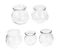 EXAOMBLE 5pcs Glass Cupping Therapy Device Cupping Cups for Face Body Chinese Tool Fire