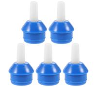 EXAOMBLE 5pcs Replacement Solder Sucker Nozzle Desoldering Pump Tips Soft Tip Design Comfortable for Extended Use Blue Plastic and Aluminum Parts for Electronics Repair