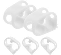 EXAOMBLE 5pcs White Lab Water Hose Accessory Adjustable Tube Clamp Water Flow Control Clamp for Tube and Hose Easy to Use Pom Material for Laboratory Use and Chemical Experiments