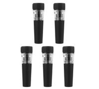EXAOMBLE 5pcs Wine Stoppers for Beverage Bottles with Airtight Seal Lightweight Silicone Acrylic Vacuum Bottle Seals for Picnics and Home Bar Decoration